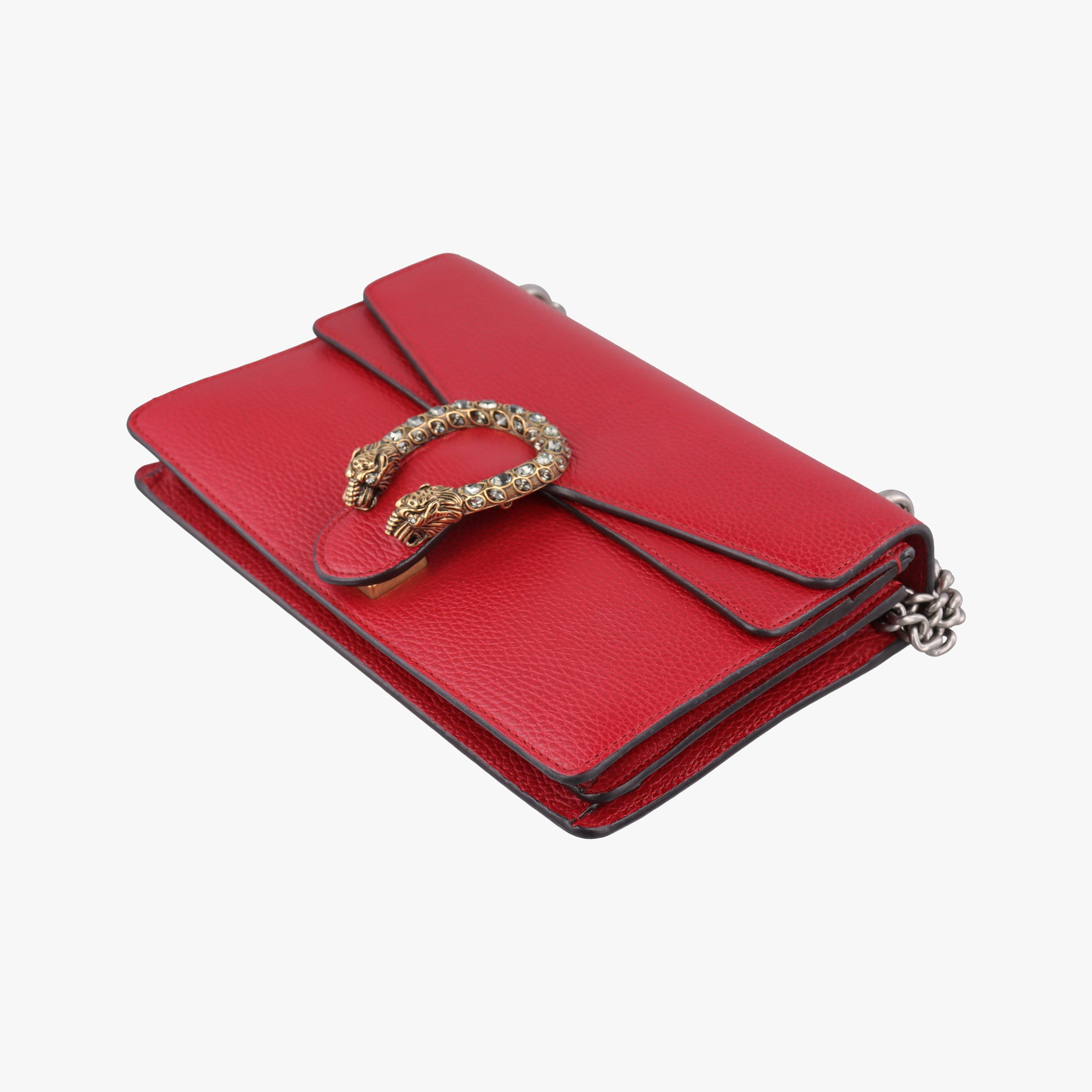 Pre-owned Gucci Dionysus Red Leather 400249 shoulderbag | stylenewstar