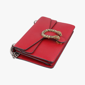 Pre-owned Gucci Dionysus Red Leather 400249 shoulderbag | stylenewstar
