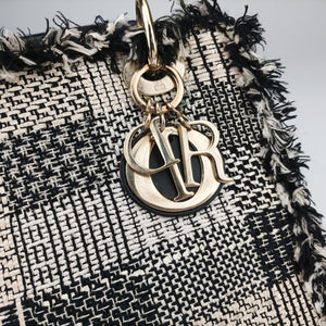 Pre-owned Christian Dior Lady Dior Beige×Multicolour Tweed  shoulderbag | stylenewstar