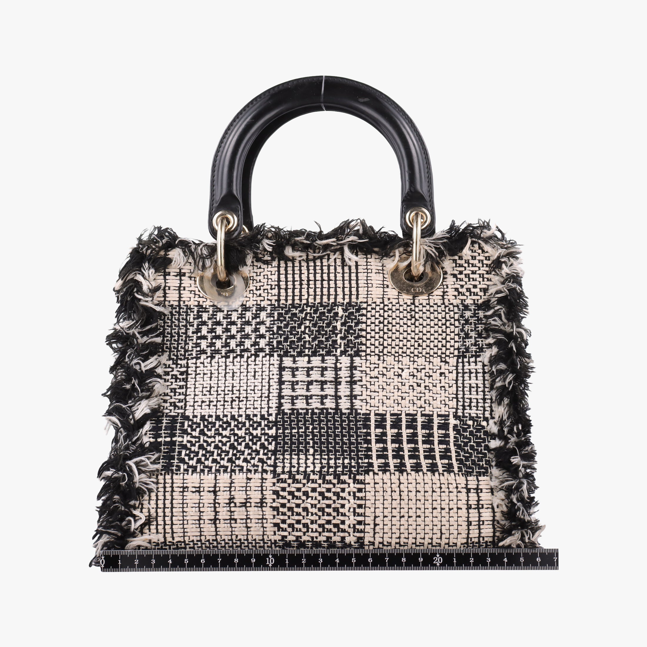 Pre-owned Christian Dior Lady Dior Beige×Multicolour Tweed  shoulderbag | stylenewstar