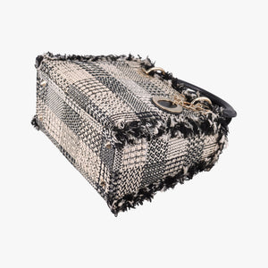 Pre-owned Christian Dior Lady Dior Beige×Multicolour Tweed  shoulderbag | stylenewstar