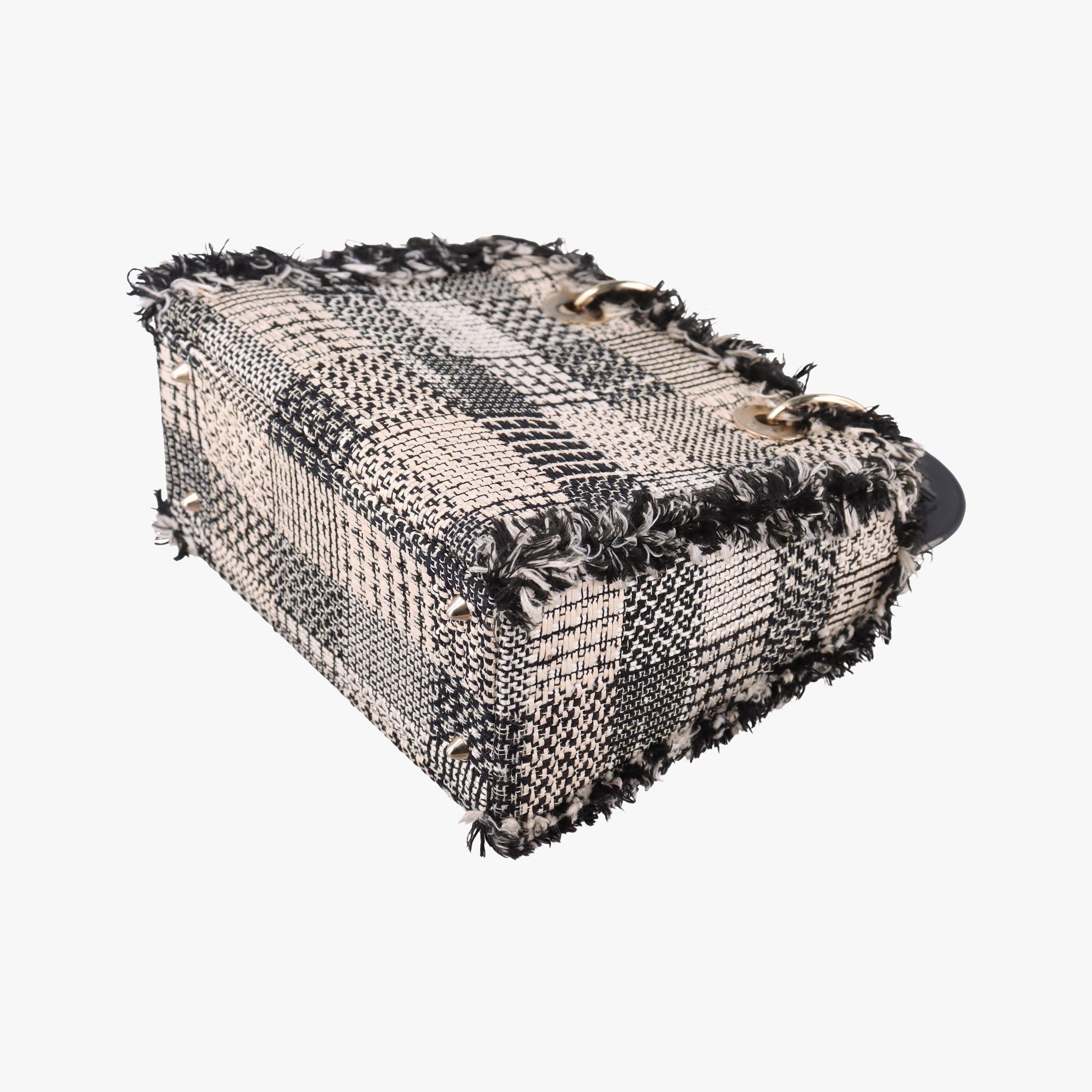 Pre-owned Christian Dior Lady Dior Beige×Multicolour Tweed  shoulderbag | stylenewstar