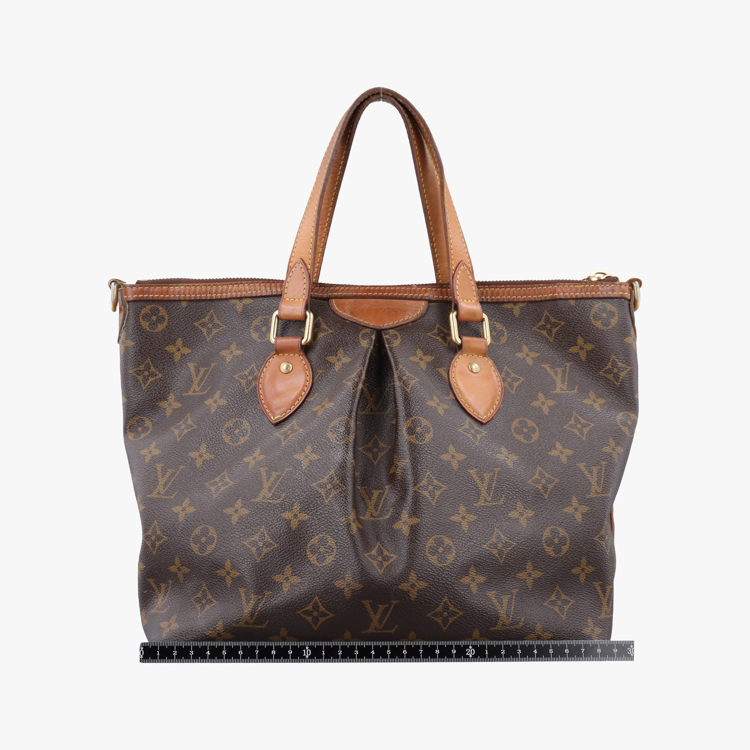 Pre-owned Louis Vuitton PALERMO PM brown Monogram Canvas M40145 shoulderbag | stylenewstar