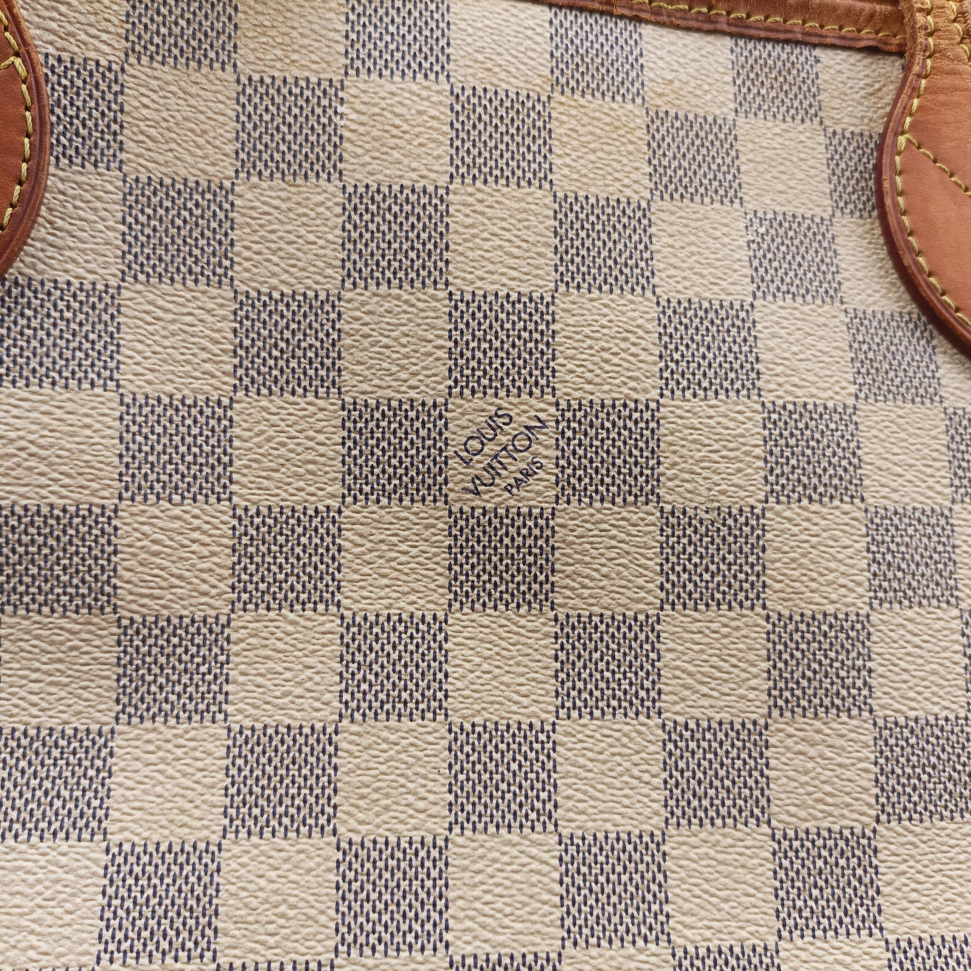 Vintage Louis Vuitton Neverfull MM Azur Damier Canvas N51107 handbag | stylenewstar
