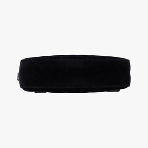 Pre-owned Gucci GG Marmont Black velour 476434 bum bag/waist bag | stylenewstar