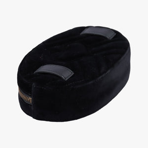 Pre-owned Gucci GG Marmont Black velour 476434 bum bag/waist bag | stylenewstar