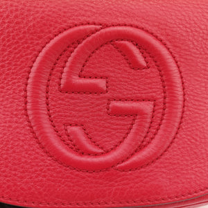 Pre-owned Gucci Soho Red Leather 323190 shoulderbag | stylenewstar
