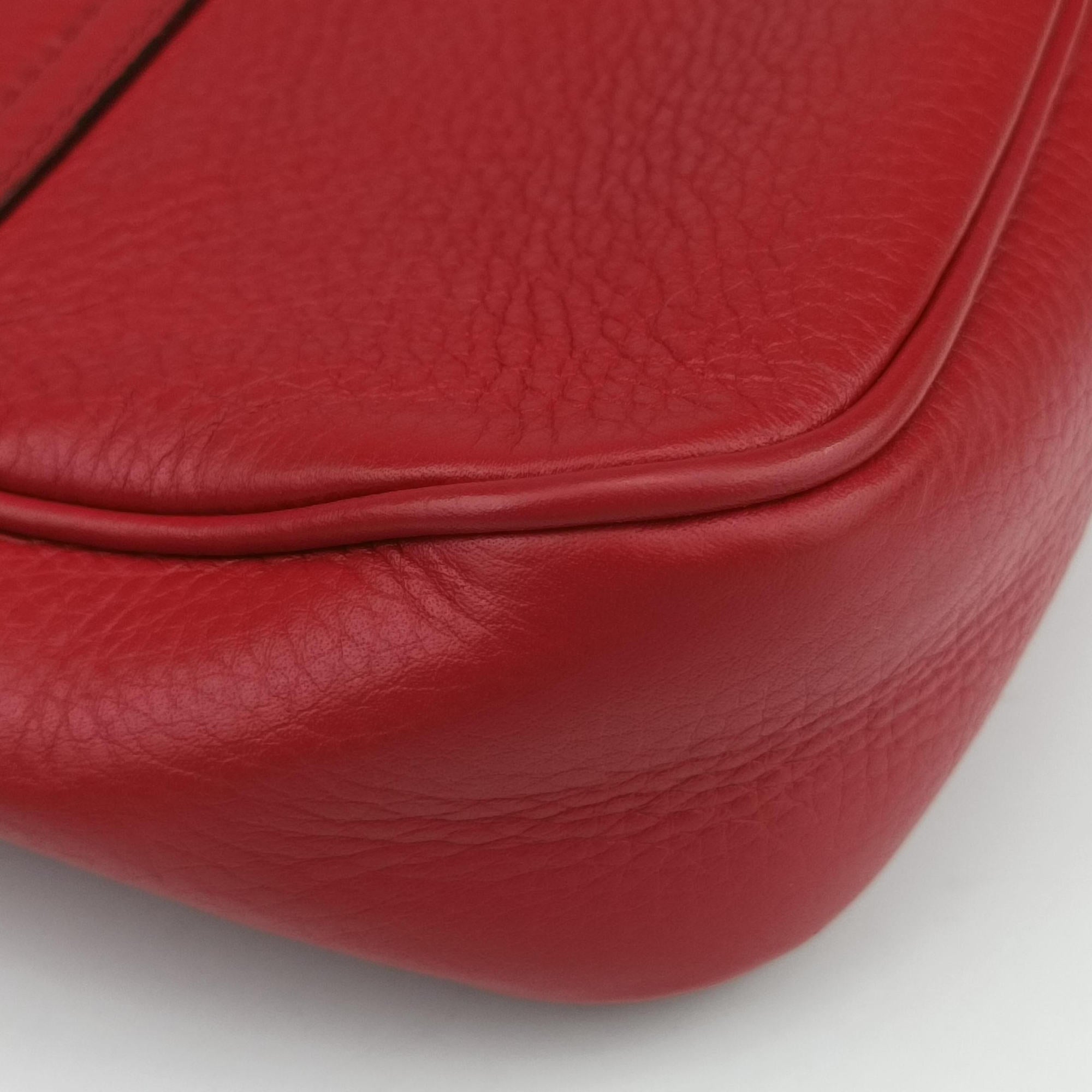 Pre-owned Gucci Soho Red Leather 323190 shoulderbag | stylenewstar