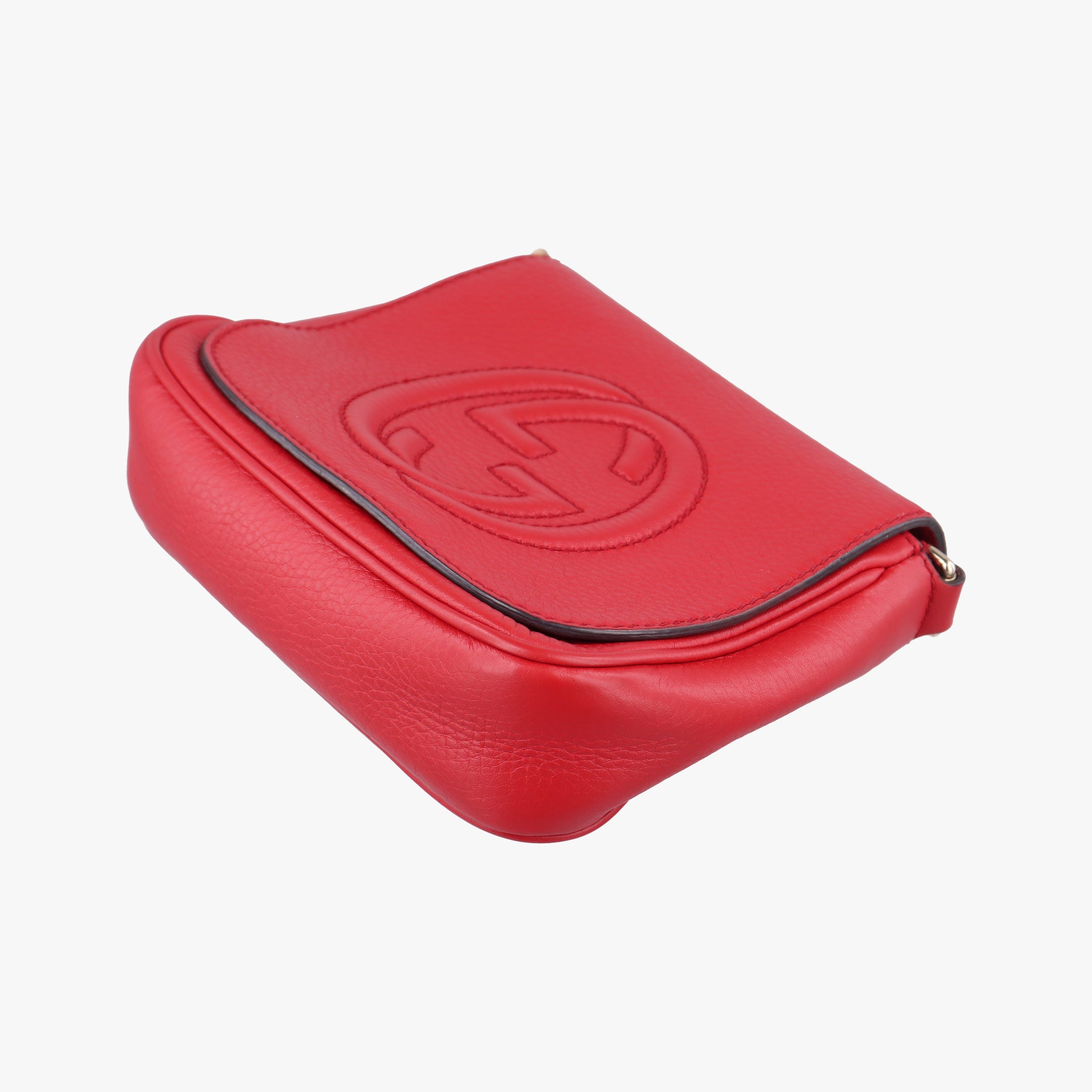 Pre-owned Gucci Soho Red Leather 323190 shoulderbag | stylenewstar