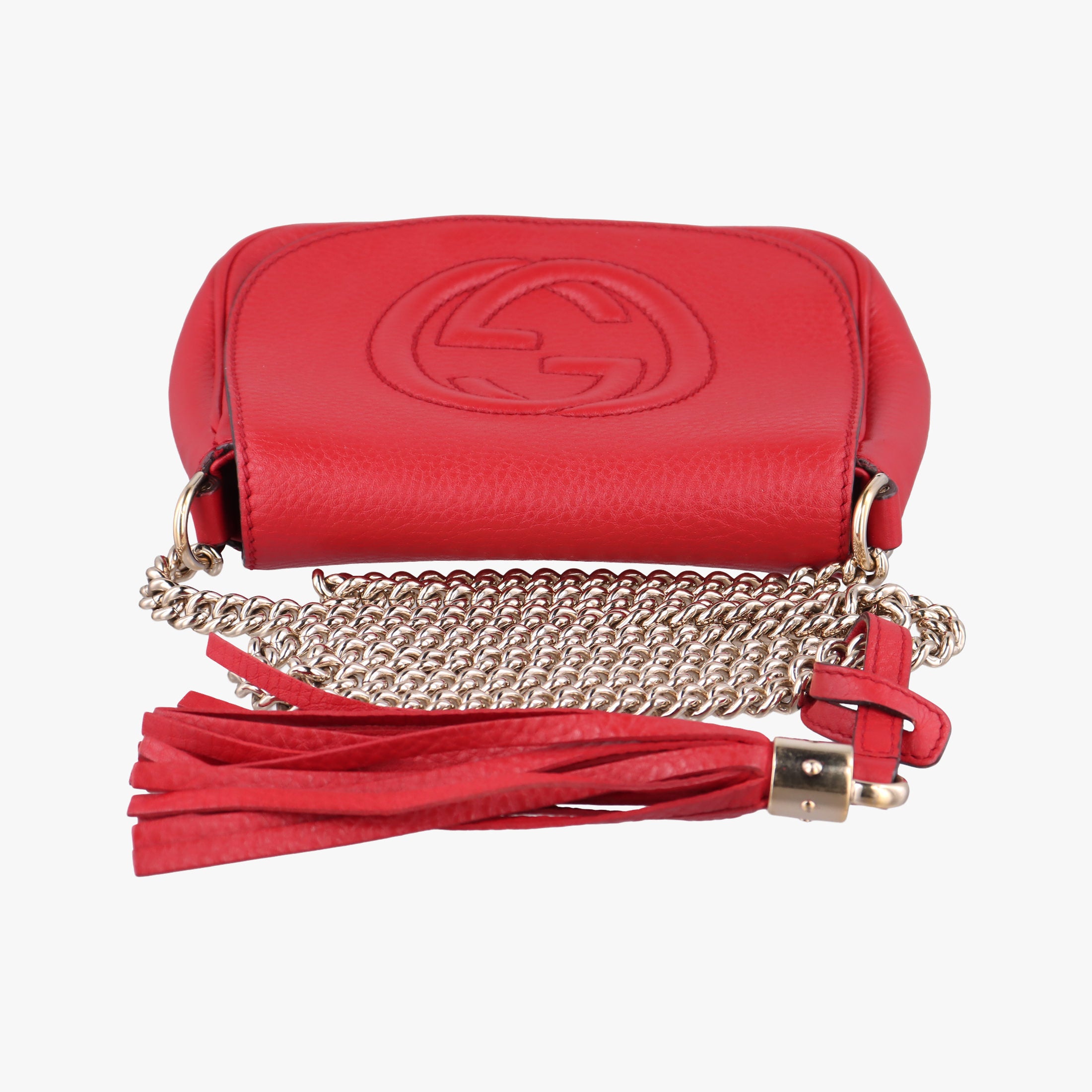 Pre-owned Gucci Soho Red Leather 323190 shoulderbag | stylenewstar