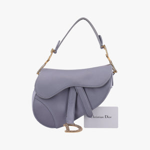Pre-owned Christian Dior Saddle Purple silk  handbag | stylenewstar