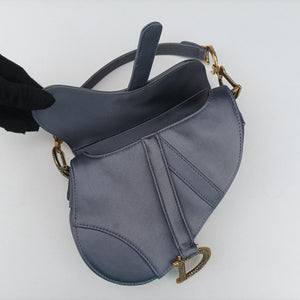 Pre-owned Christian Dior Saddle Purple silk  handbag | stylenewstar