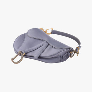 Pre-owned Christian Dior Saddle Purple silk  handbag | stylenewstar