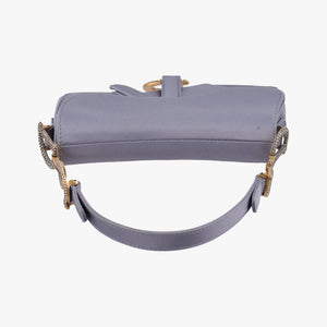 Pre-owned Christian Dior Saddle Purple silk  handbag | stylenewstar