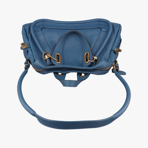 Pre-owned Chloe Paraty Blue Leather  shoulderbag | stylenewstar