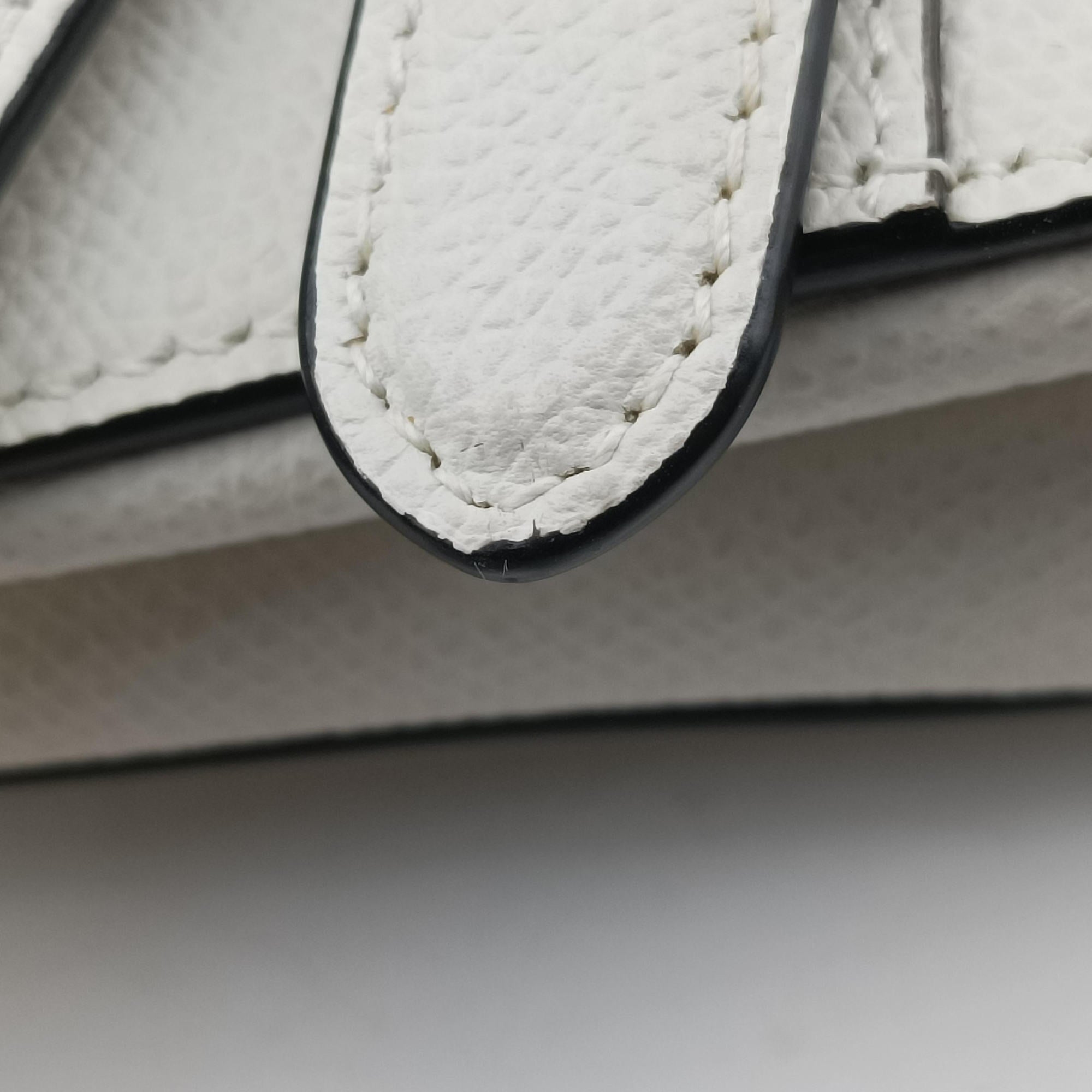Vintage Christian Dior Saddle White Leather  handbag | stylenewstar