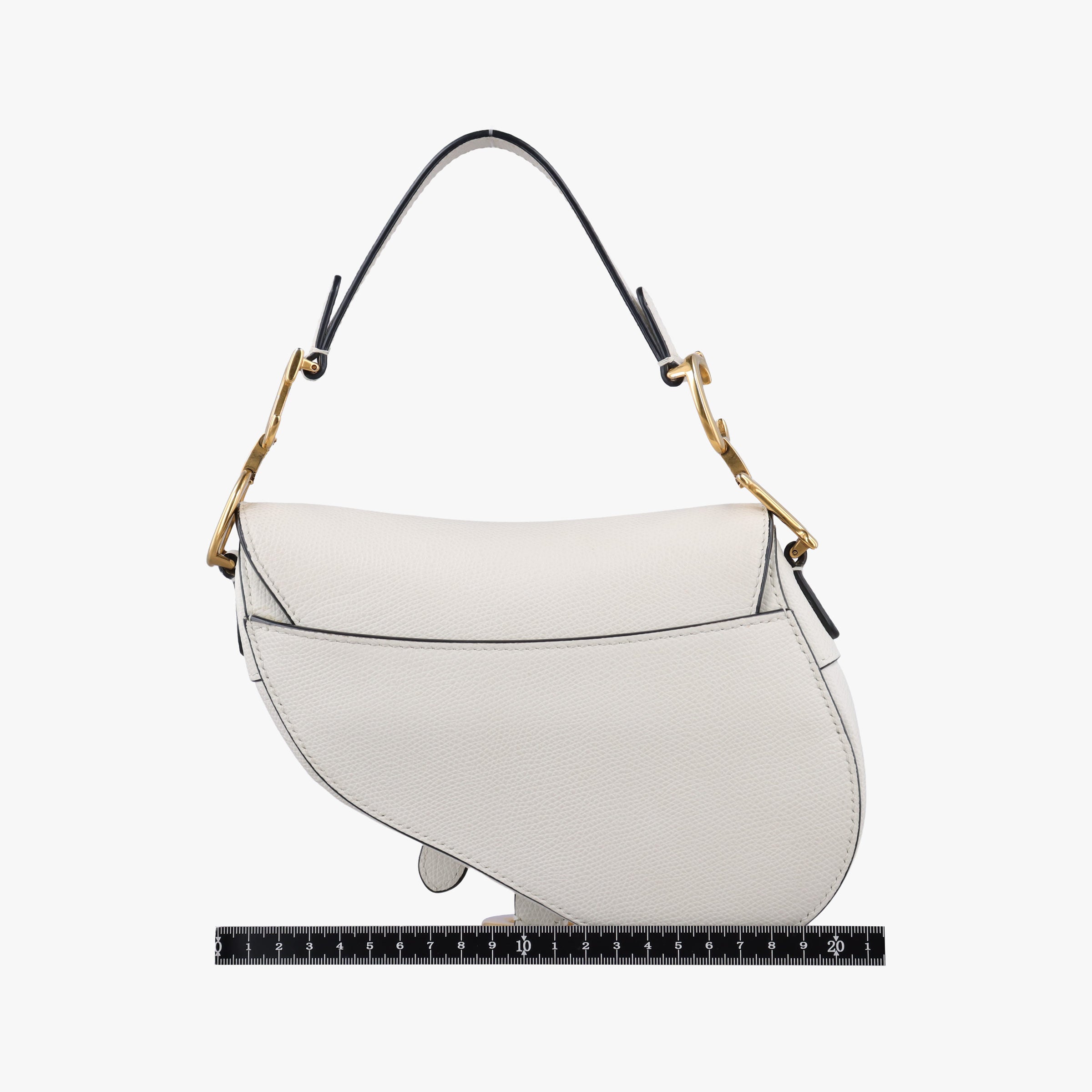 Vintage Christian Dior Saddle White Leather  handbag | stylenewstar