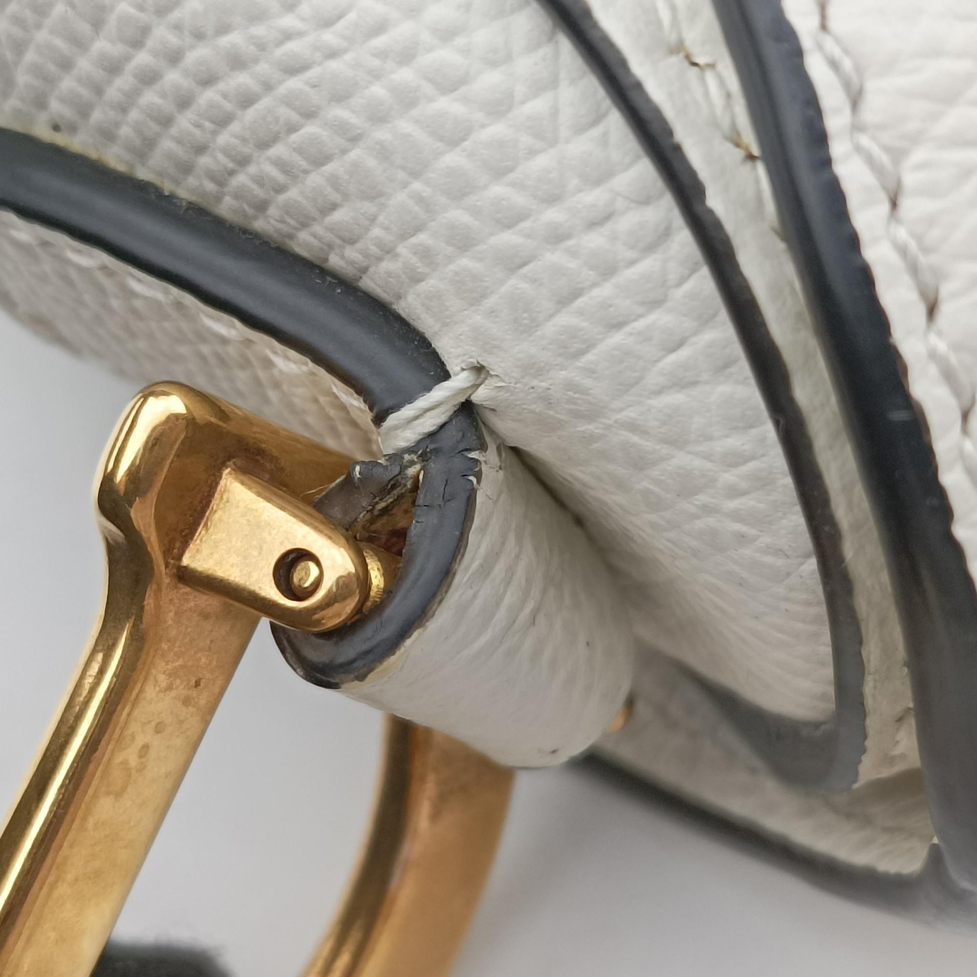 Vintage Christian Dior Saddle White Leather  handbag | stylenewstar