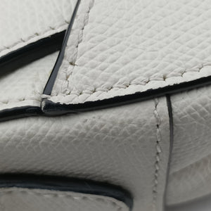 Vintage Christian Dior Saddle White Leather  handbag | stylenewstar