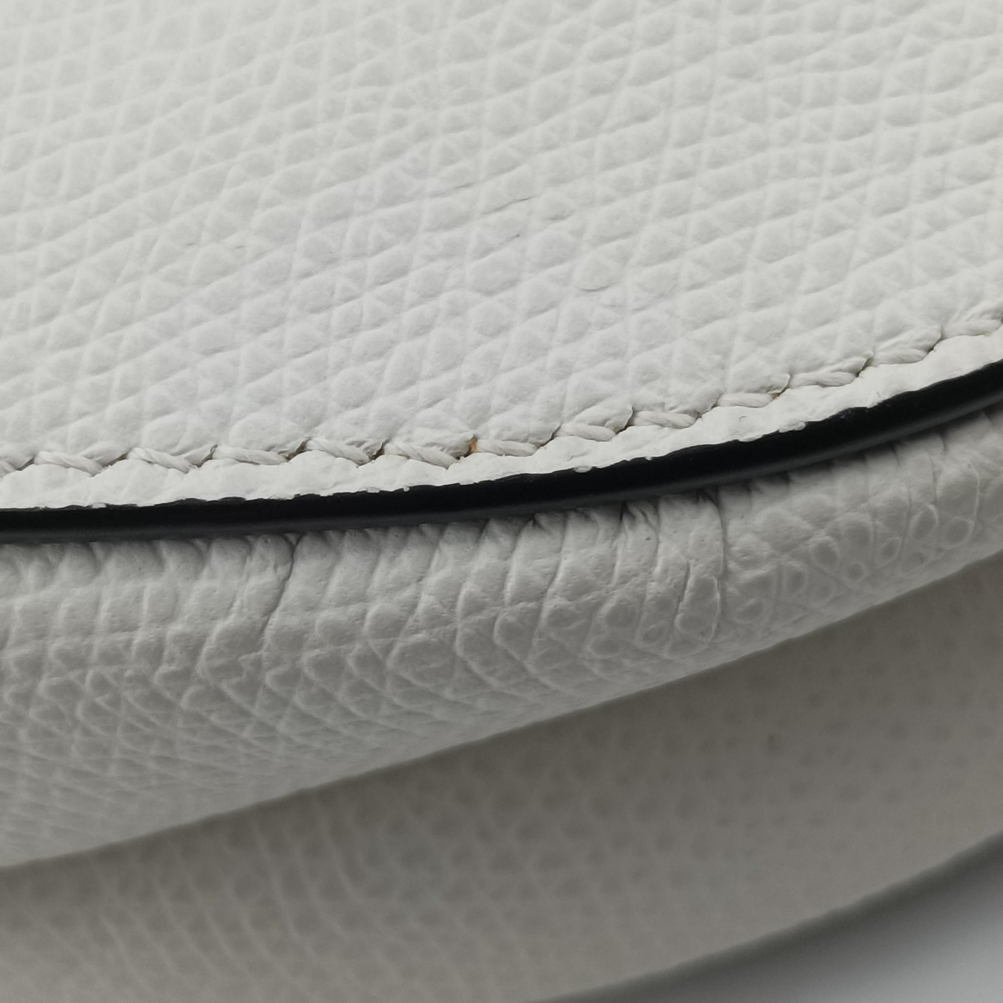 Vintage Christian Dior Saddle White Leather  handbag | stylenewstar