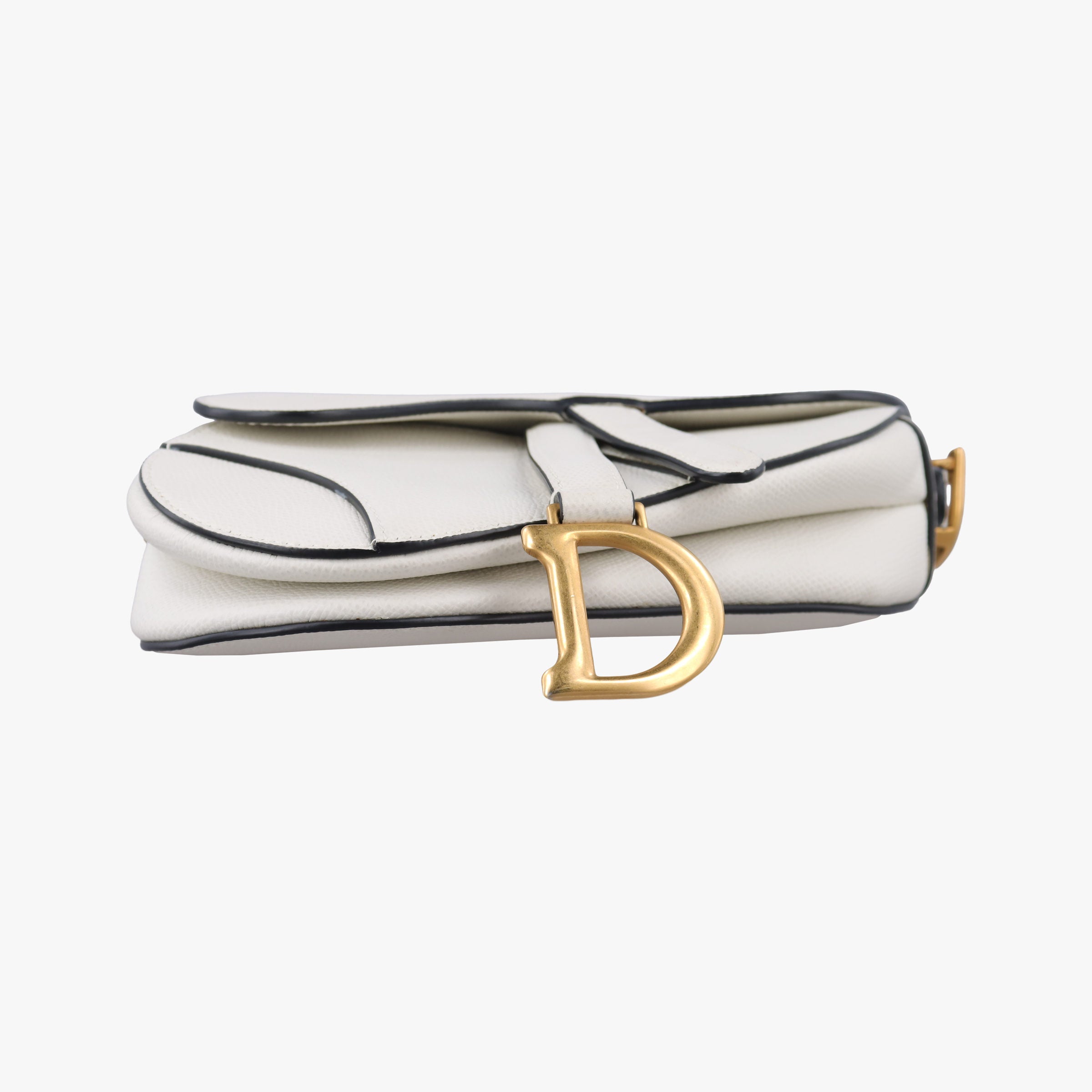 Vintage Christian Dior Saddle White Leather  handbag | stylenewstar