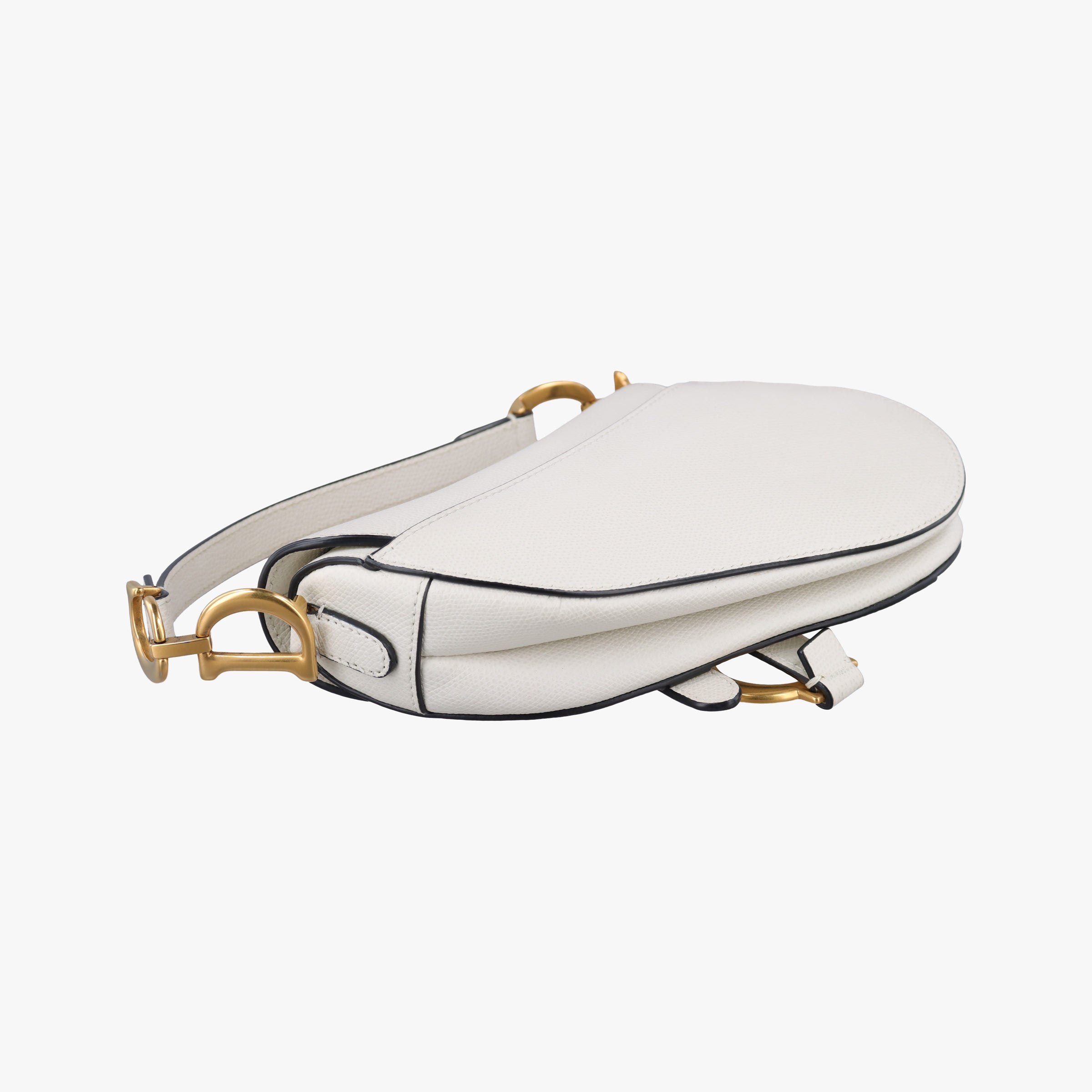 Vintage Christian Dior Saddle White Leather  handbag | stylenewstar