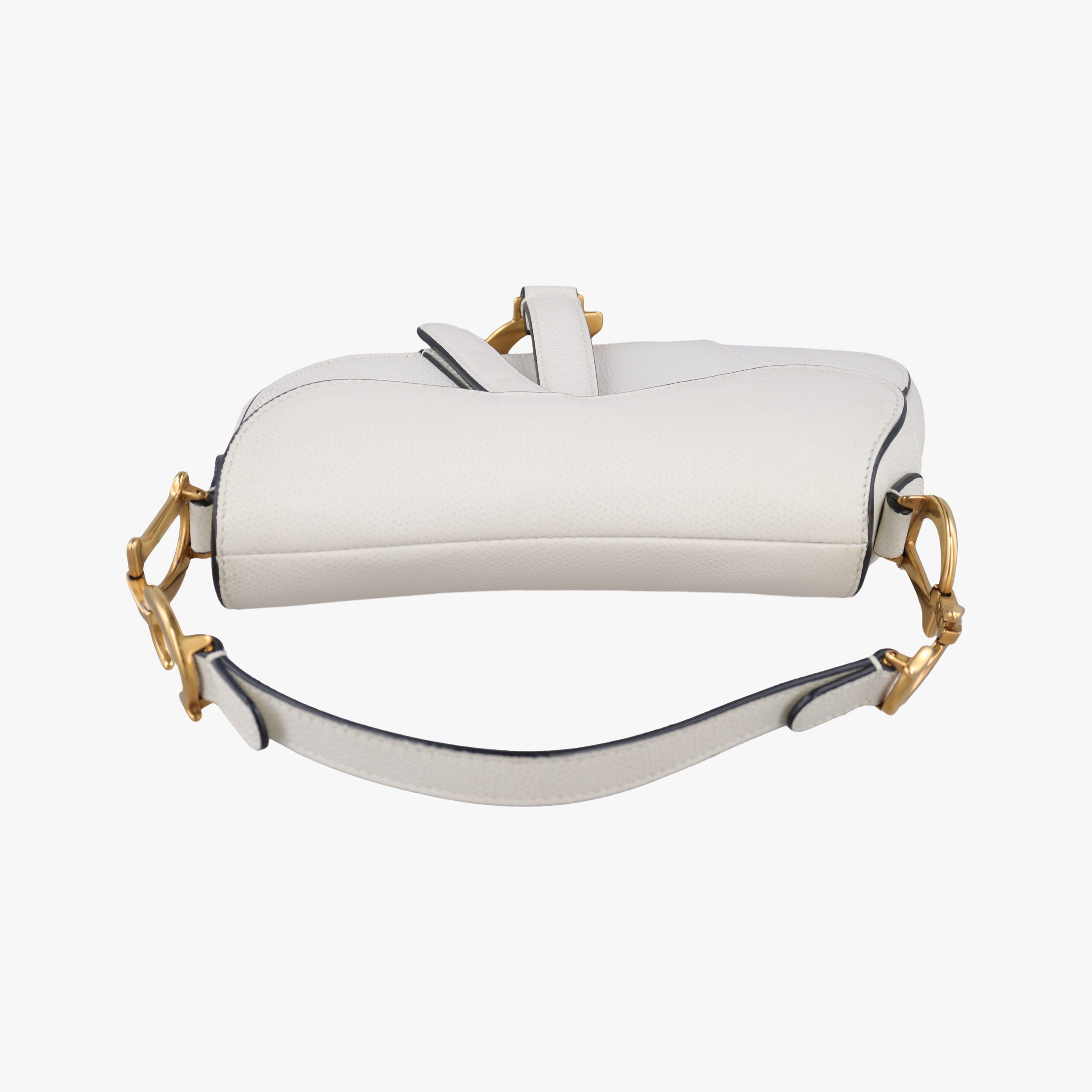 Vintage Christian Dior Saddle White Leather  handbag | stylenewstar