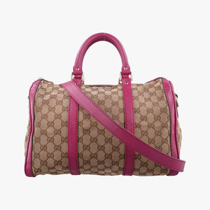 Pre-owned Gucci Sherry Line beige×rose Canvas×Leather 247205 shoulderbag | stylenewstar