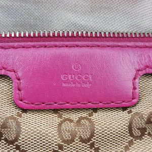 Pre-owned Gucci Sherry Line beige×rose Canvas×Leather 247205 shoulderbag | stylenewstar
