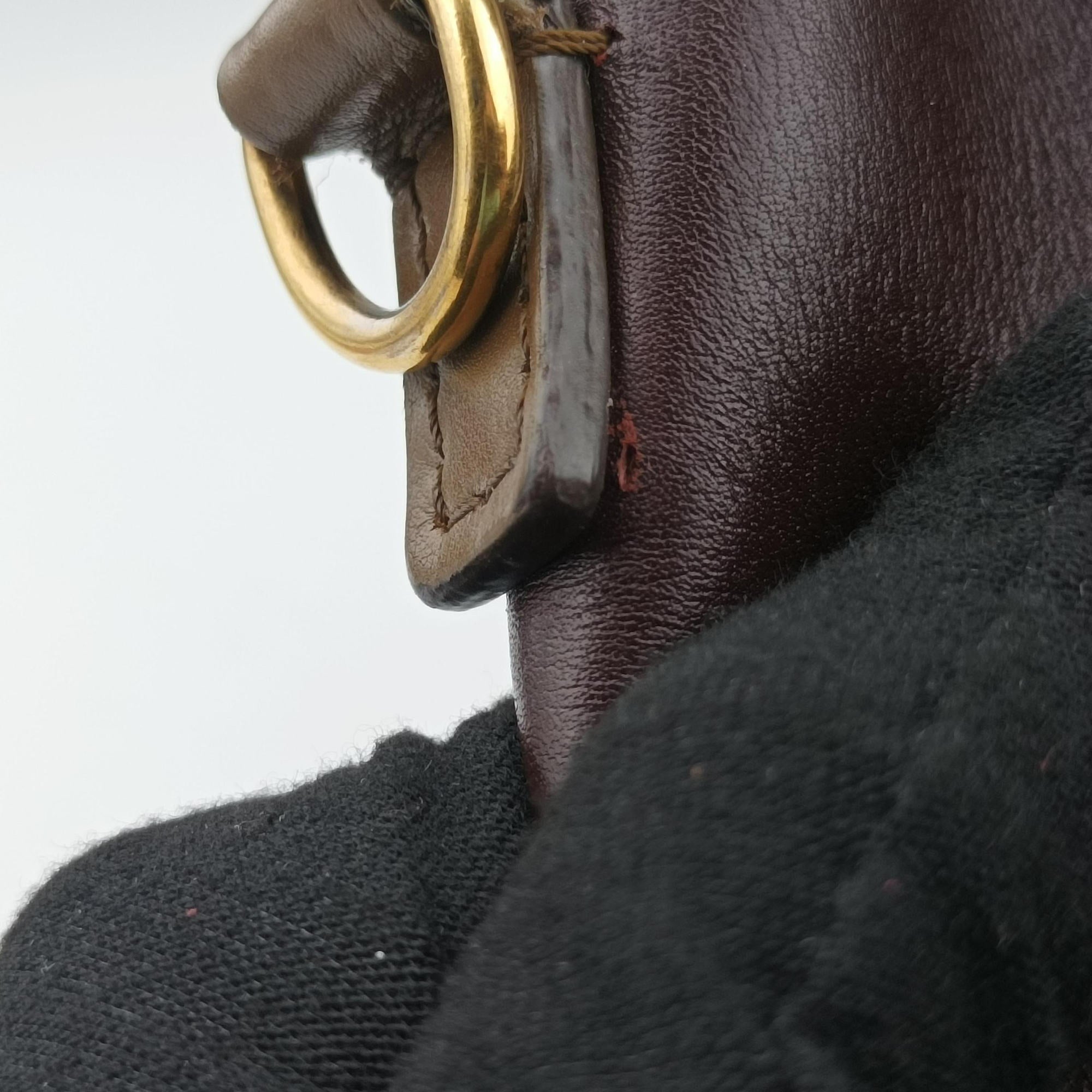 Vintage Celine luggage nano shopper Black× burgundy ×Brown Leather  shoulderbag | stylenewstar