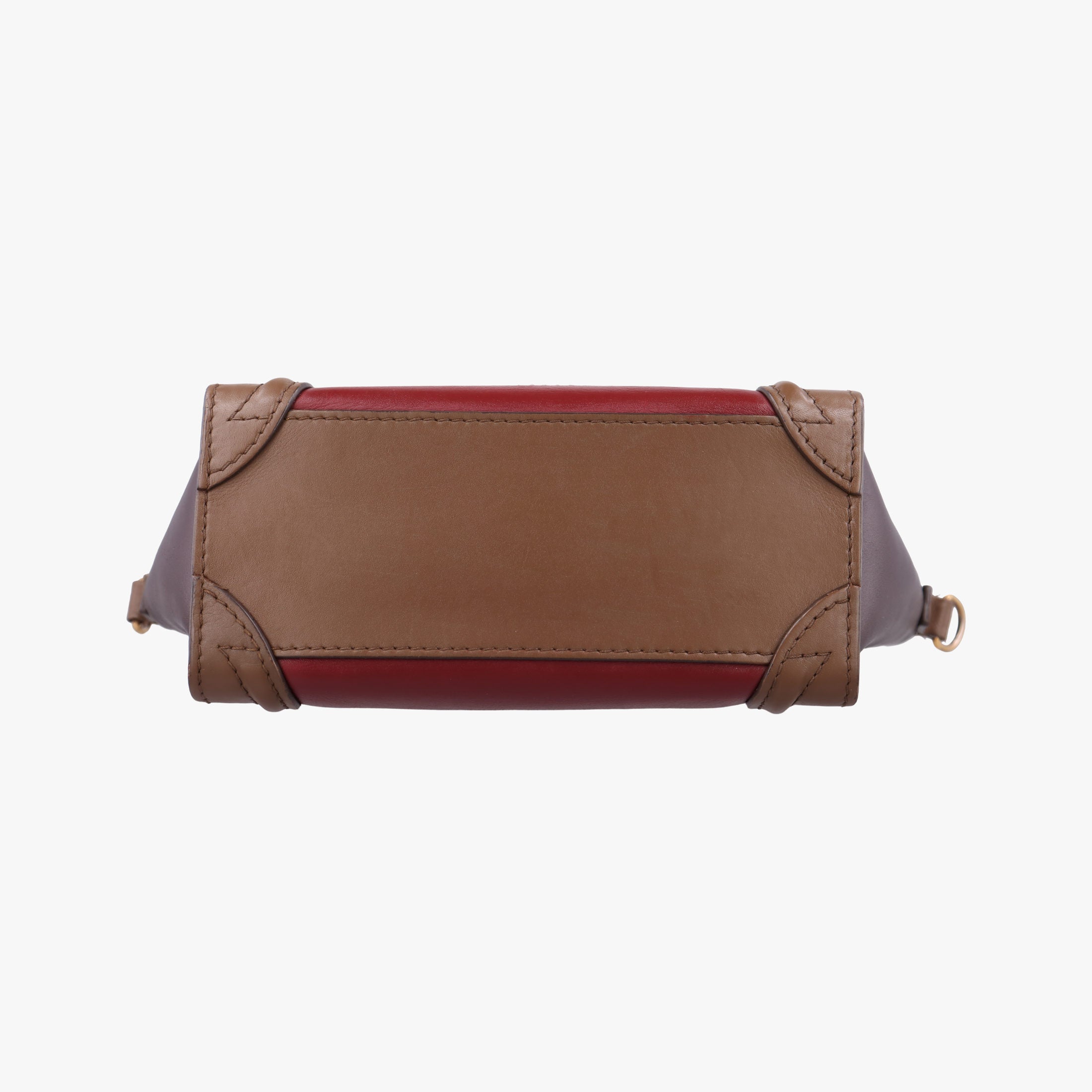Vintage Celine luggage nano shopper Black× burgundy ×Brown Leather  shoulderbag | stylenewstar