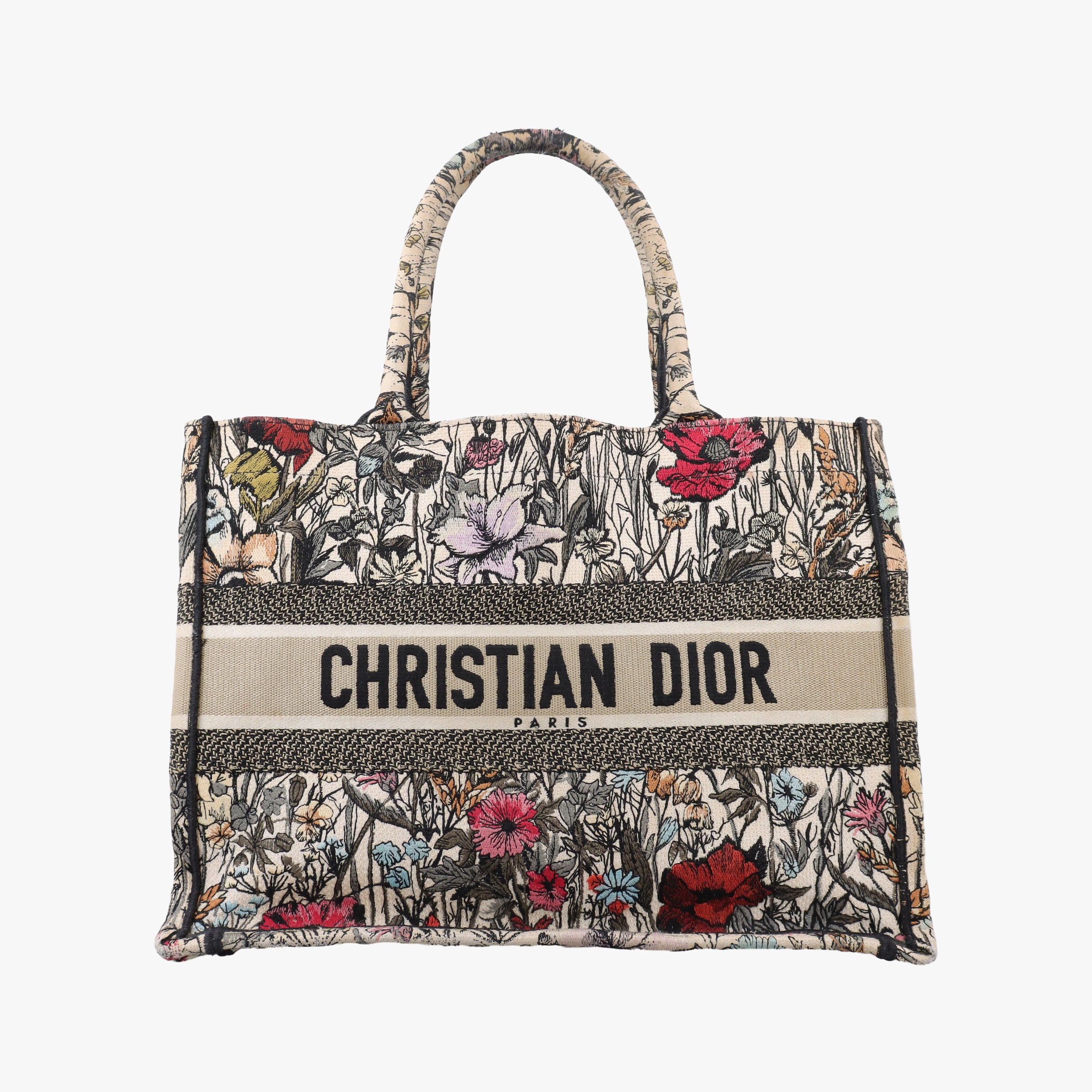 Pre-owned Christian Dior Book Tote Multicolour Jacquard  handbag | stylenewstar