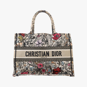 Pre-owned Christian Dior Book Tote Multicolour Jacquard  handbag | stylenewstar