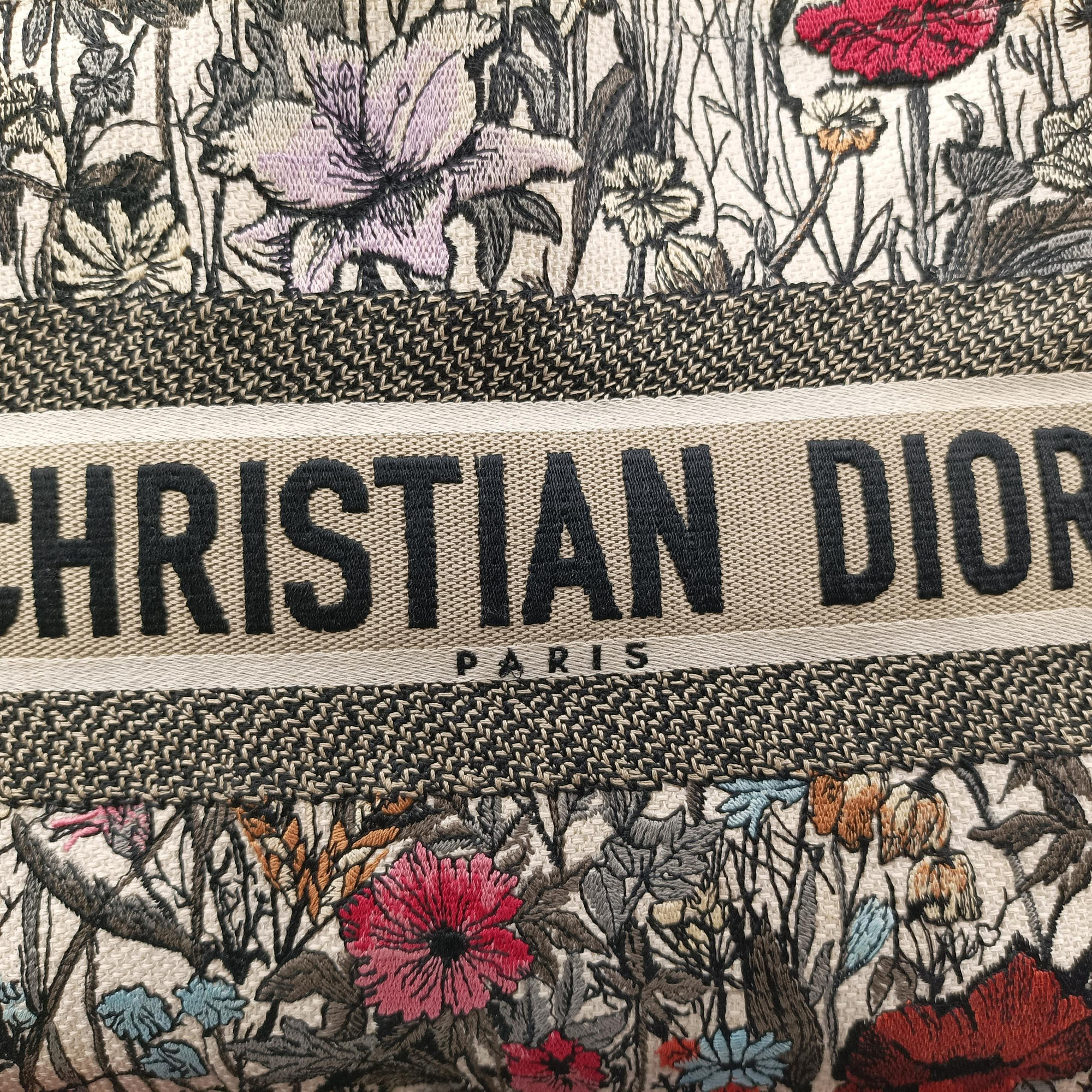 Pre-owned Christian Dior Book Tote Multicolour Jacquard  handbag | stylenewstar