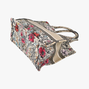 Pre-owned Christian Dior Book Tote Multicolour Jacquard  handbag | stylenewstar