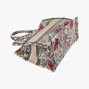 Pre-owned Christian Dior Book Tote Multicolour Jacquard  handbag | stylenewstar
