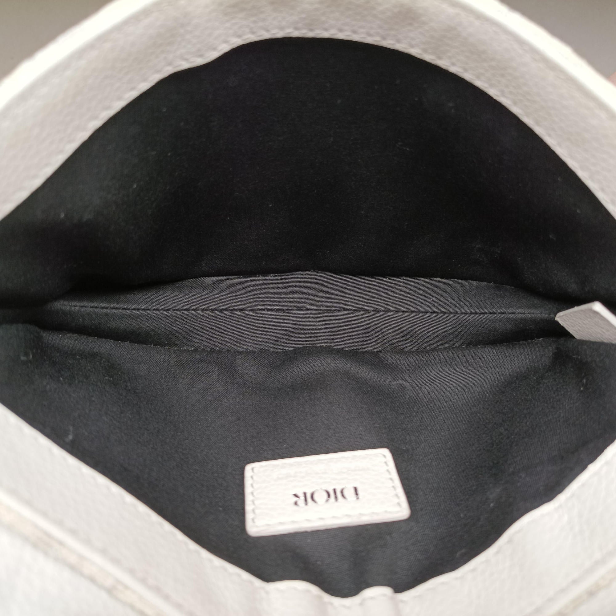 Pre-owned Christian Dior Saddle White Jacquard × Leather  bum bag/waist bag | stylenewstar