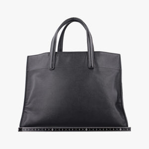 Pre-owned Prada Triple Pocket Convertible Zip Tote Black SAFFIANO　Leather BN2603 handbag | stylenewstar