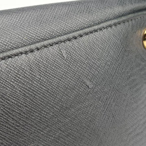 Pre-owned Prada Triple Pocket Convertible Zip Tote Black SAFFIANO　Leather BN2603 handbag | stylenewstar