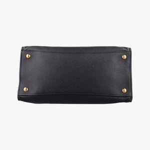 Pre-owned Prada Triple Pocket Convertible Zip Tote Black SAFFIANO　Leather BN2603 handbag | stylenewstar