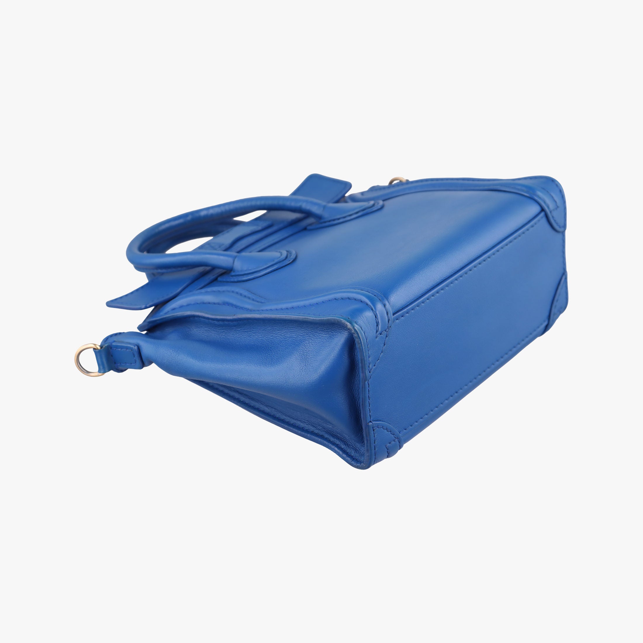 Secondhand Celine Luggage Mini Shopper Blue Leather  shoulderbag | stylenewstar
