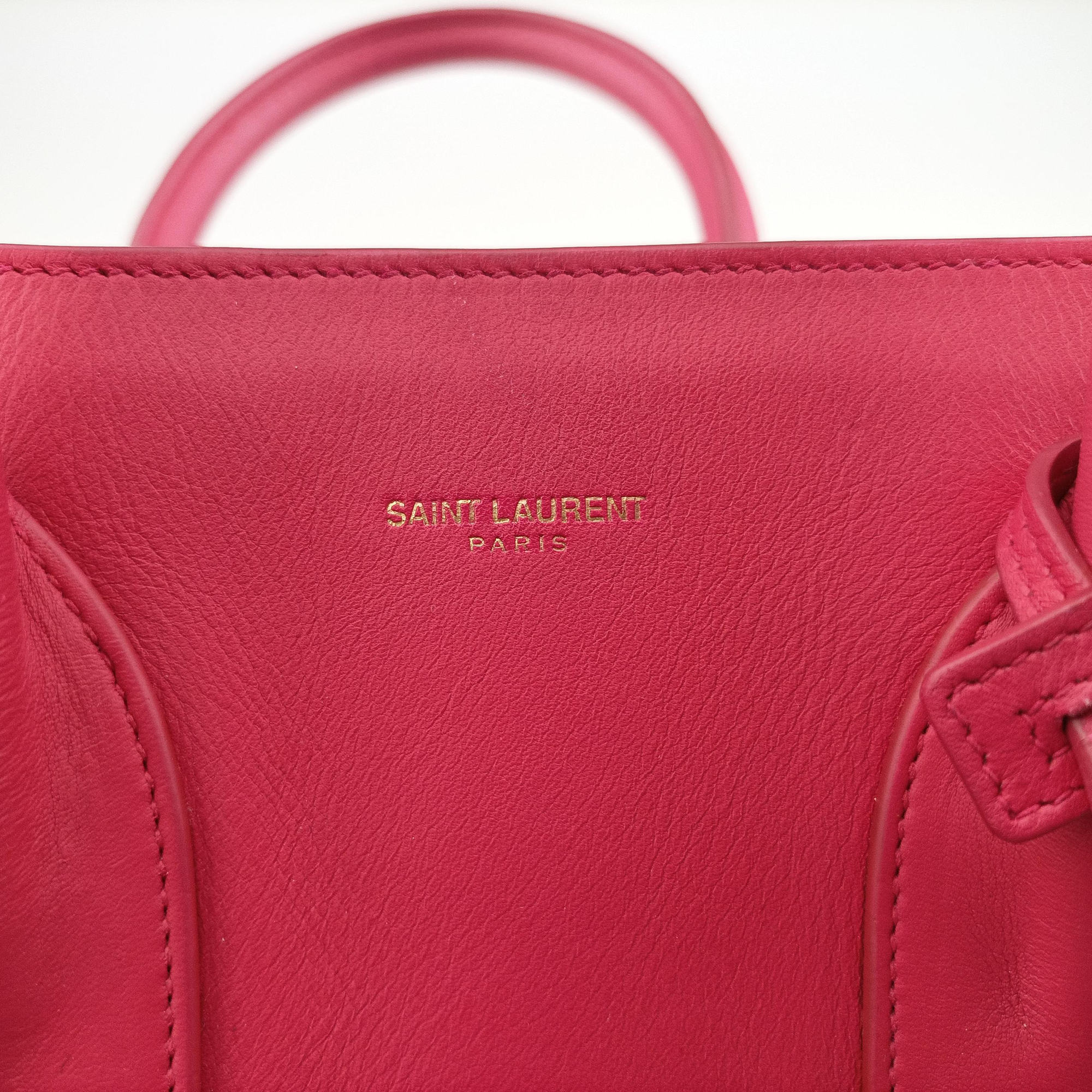 Vintage Yves Saint Laurent SAC DE JOUR Rose Leather 324823 handbag | stylenewstar