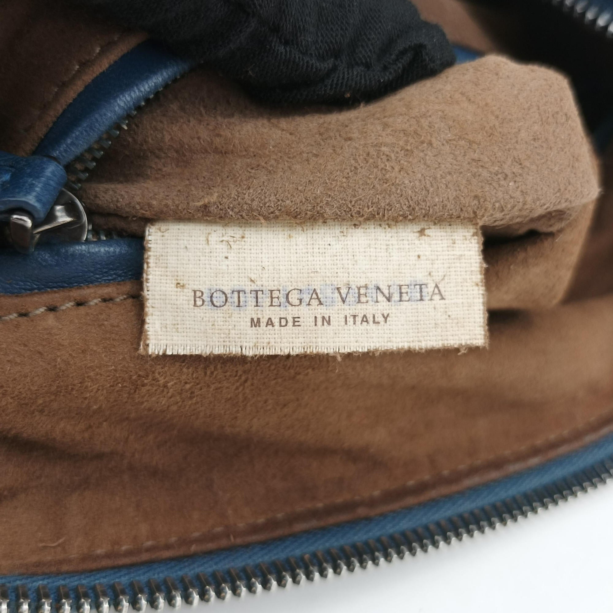 Vintage Bottega Veneta NODINI Intrecciato Blue lambskin  shoulderbag | stylenewstar