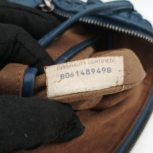 Vintage Bottega Veneta NODINI Intrecciato Blue lambskin  shoulderbag | stylenewstar
