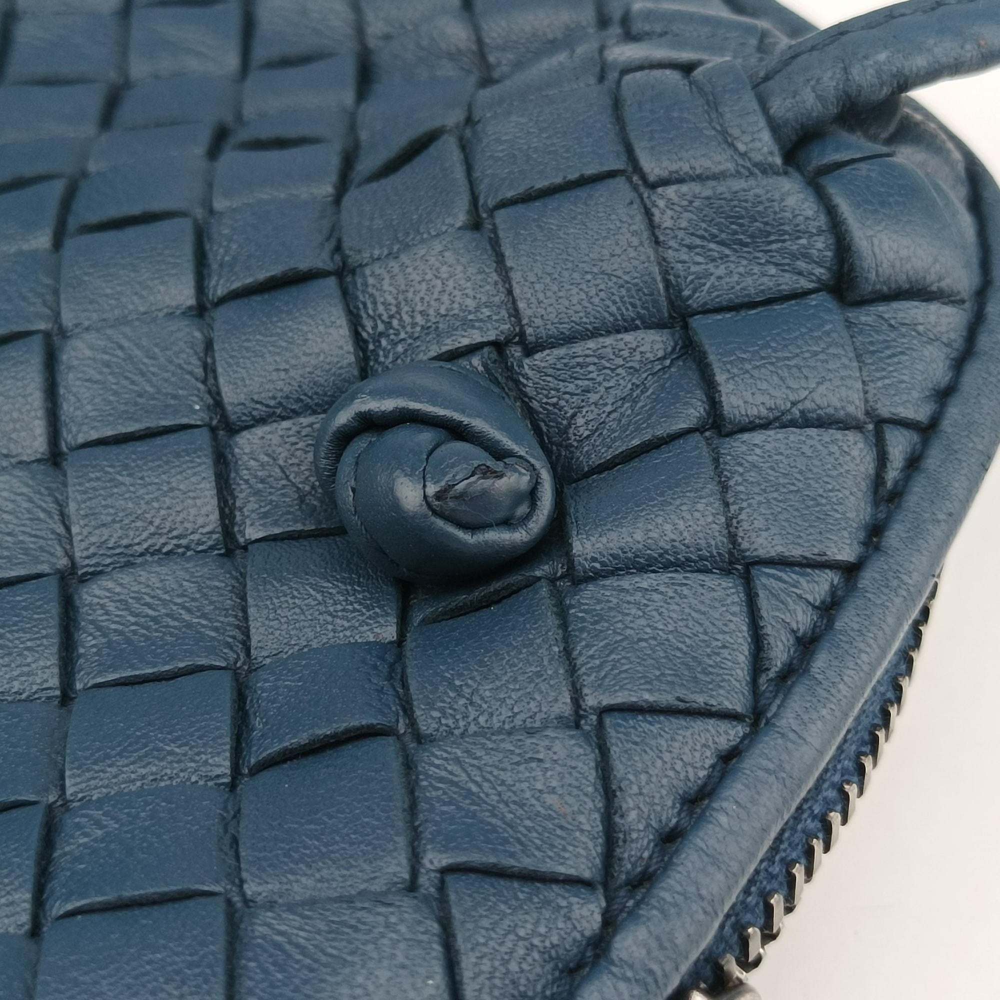 Vintage Bottega Veneta NODINI Intrecciato Blue lambskin  shoulderbag | stylenewstar