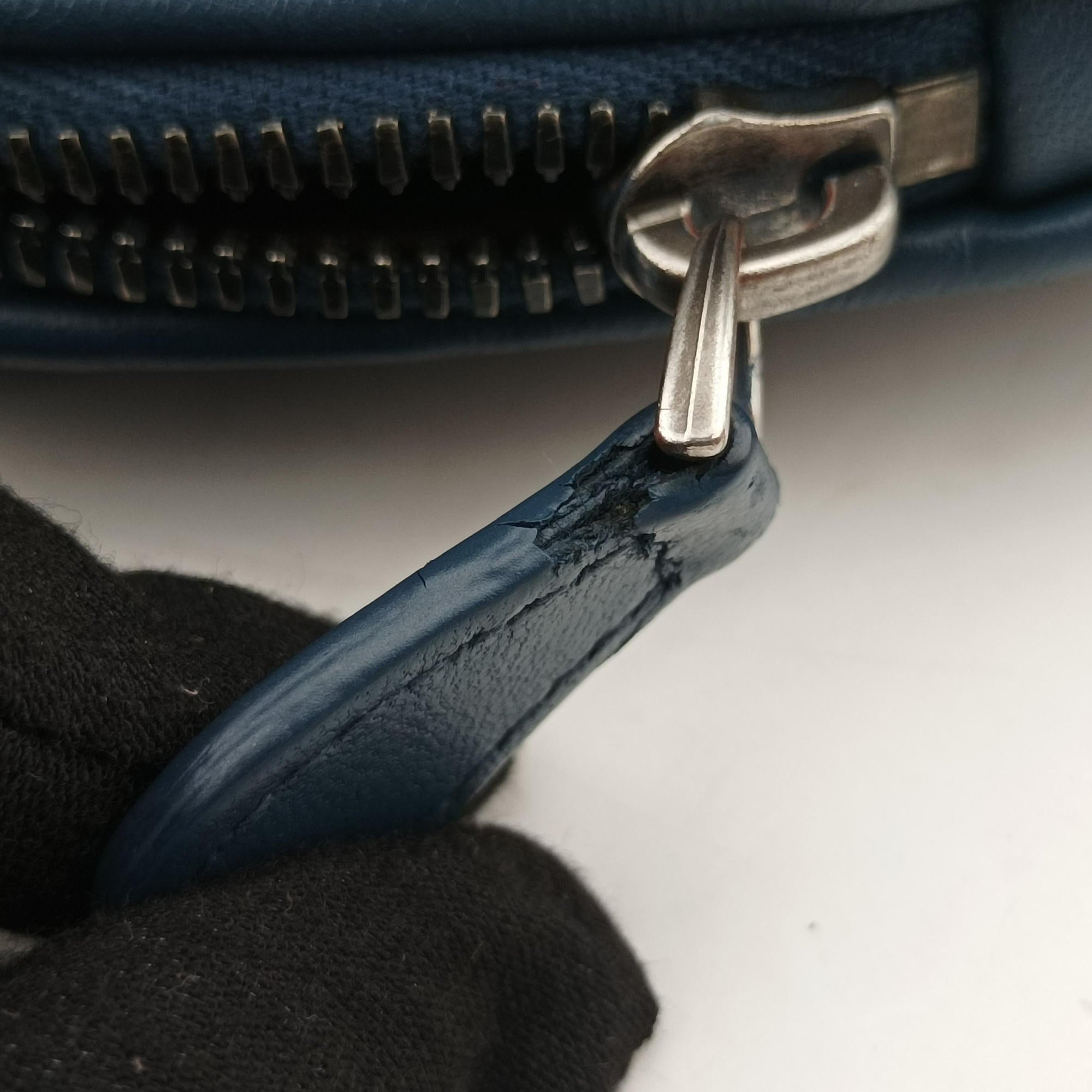 Vintage Bottega Veneta NODINI Intrecciato Blue lambskin  shoulderbag | stylenewstar