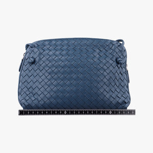 Vintage Bottega Veneta NODINI Intrecciato Blue lambskin  shoulderbag | stylenewstar