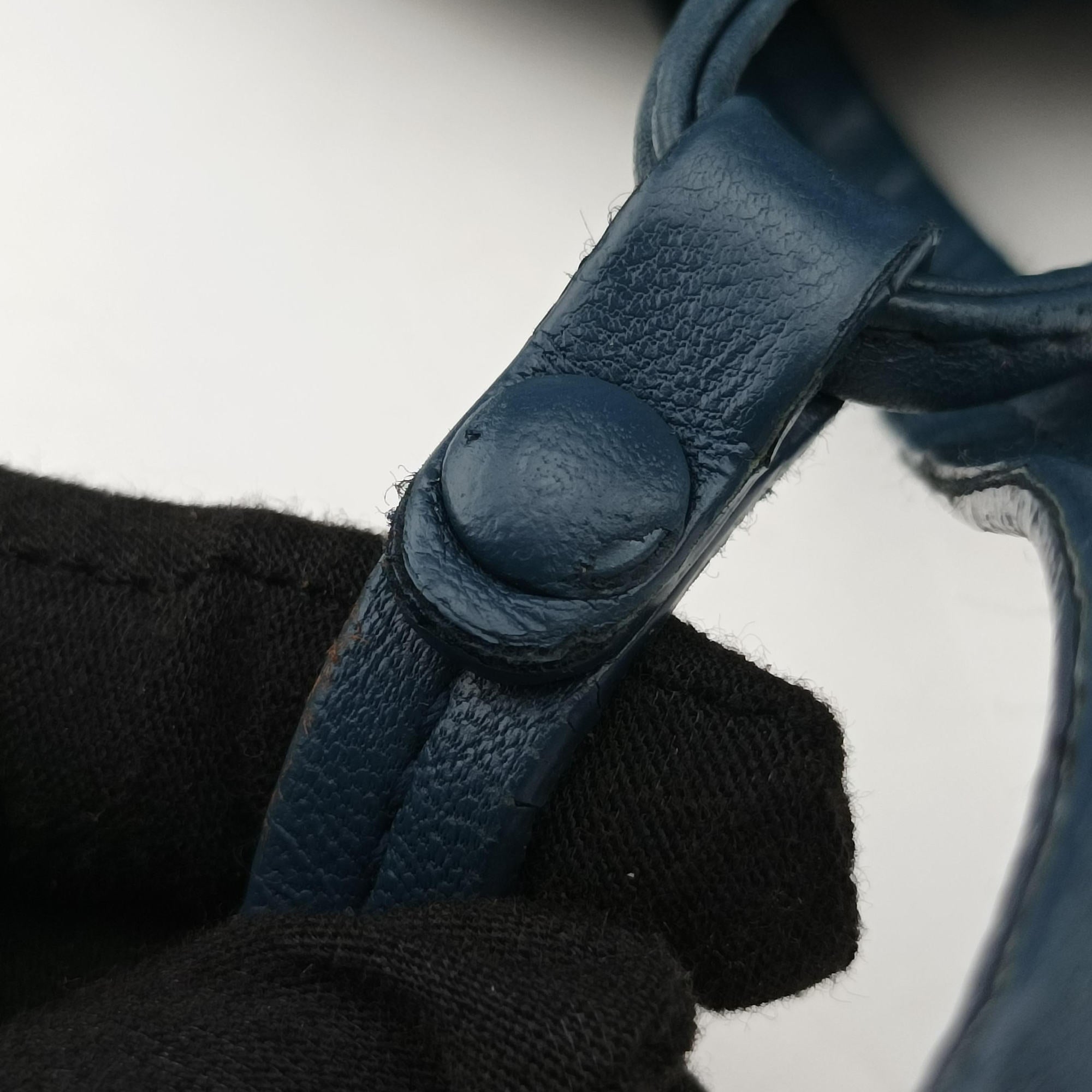 Vintage Bottega Veneta NODINI Intrecciato Blue lambskin  shoulderbag | stylenewstar