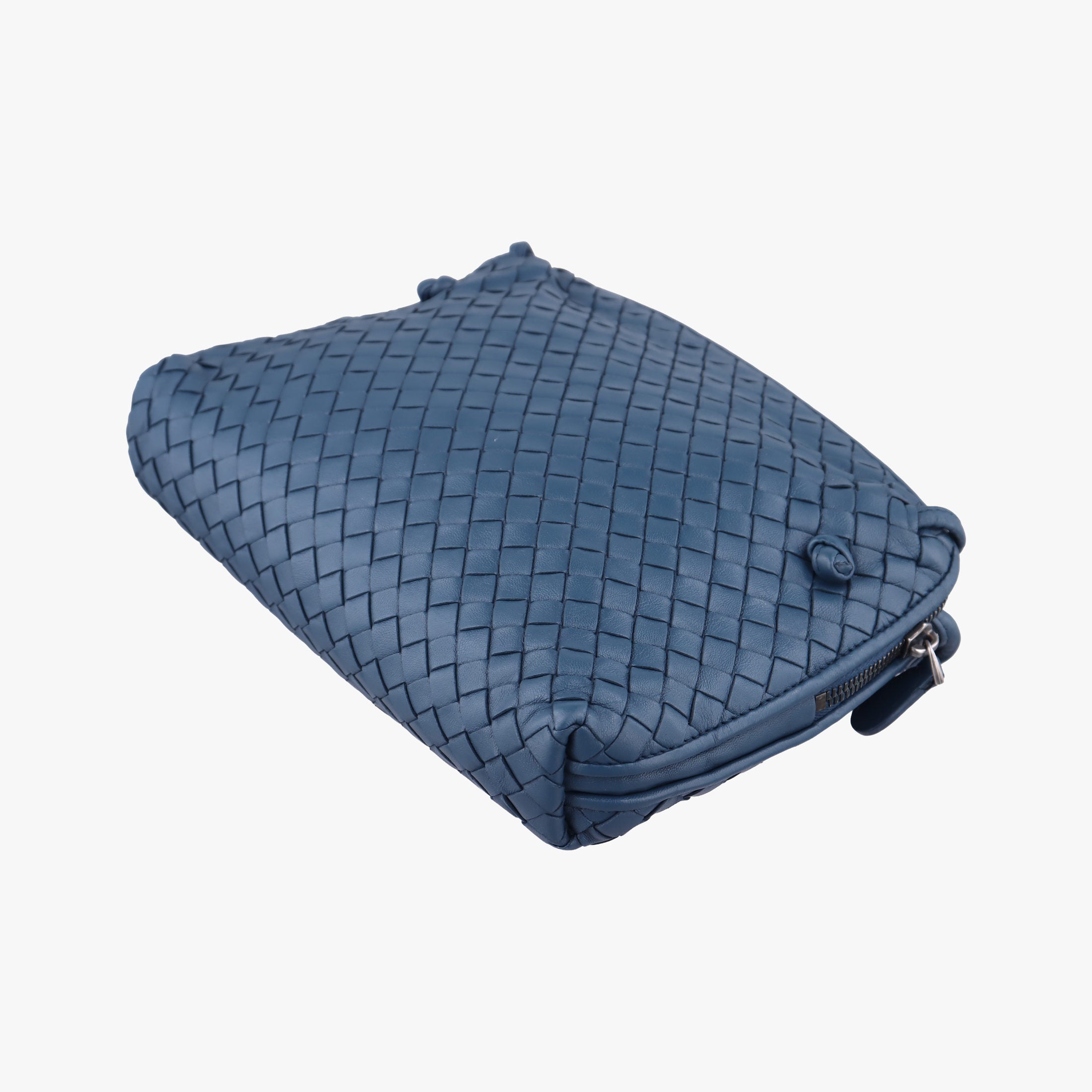 Vintage Bottega Veneta NODINI Intrecciato Blue lambskin  shoulderbag | stylenewstar