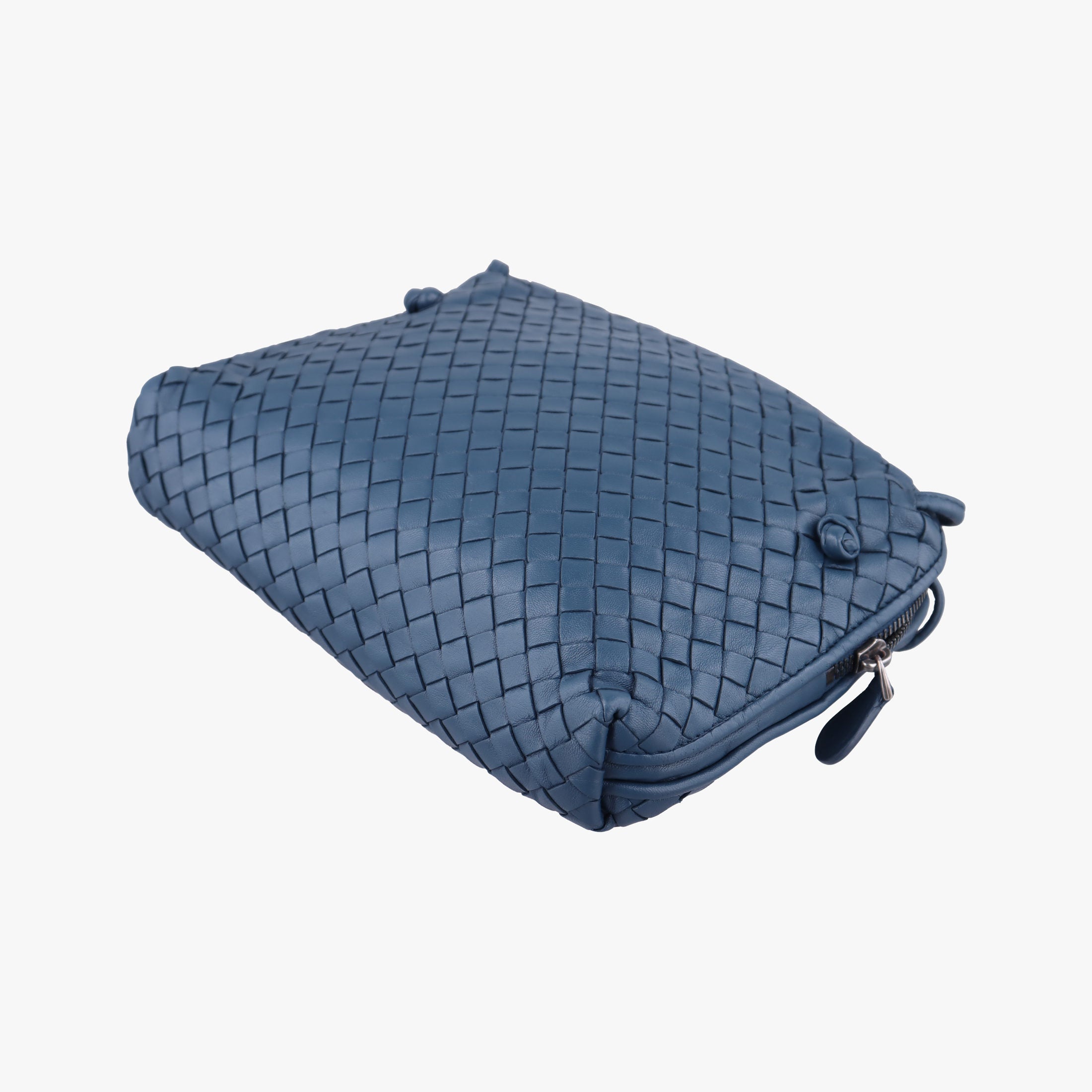 Vintage Bottega Veneta NODINI Intrecciato Blue lambskin  shoulderbag | stylenewstar